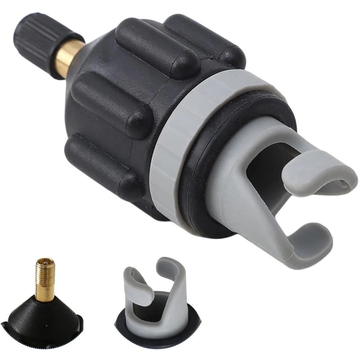 1Pcs Inflatable Boat Pump Adapter, Portable for Home Workshop (Black)