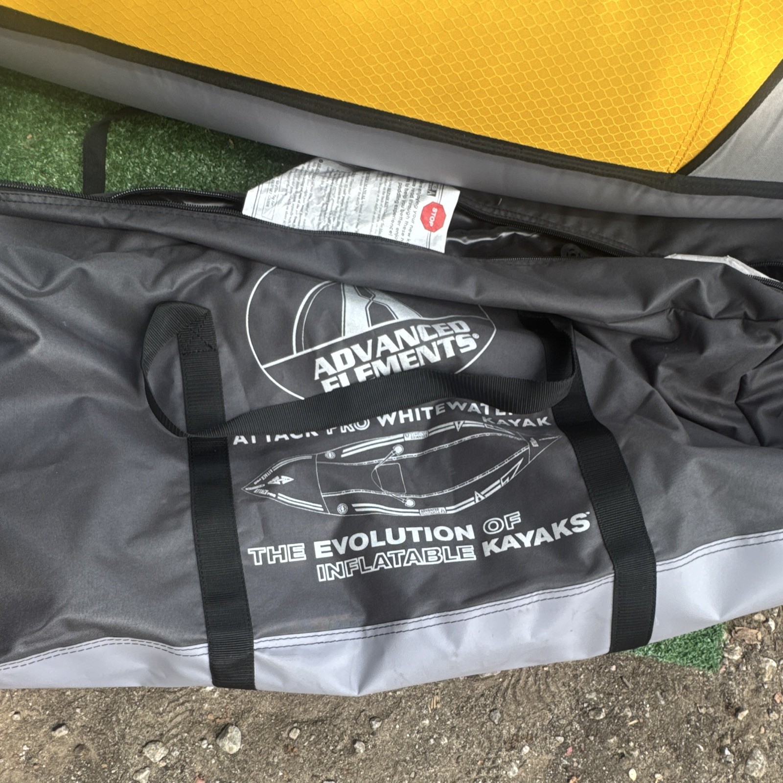 Advanced Elements Island Voyage 2 Inflatable Kayak Yellow/Gray AE3032-Y