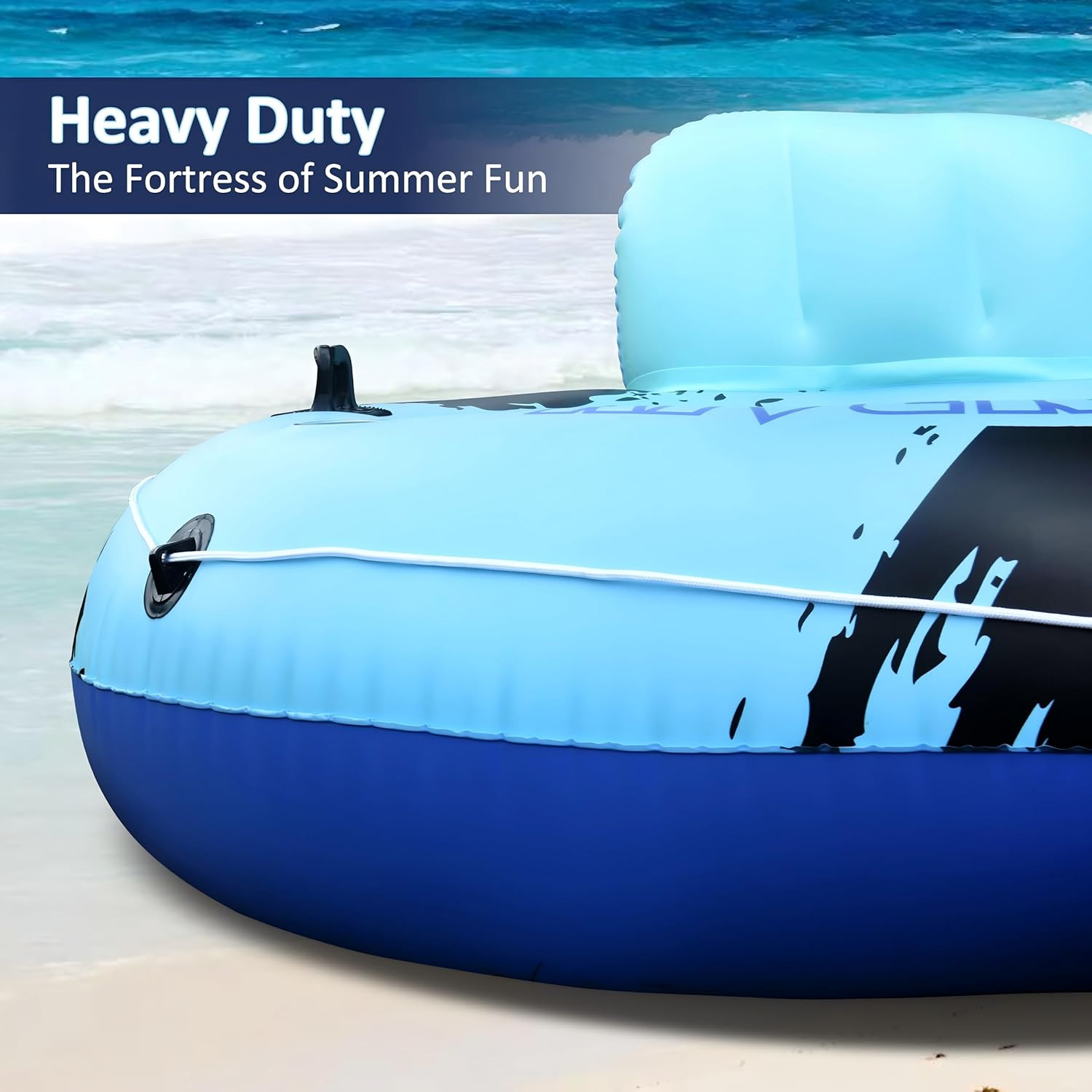 Heavy Duty 2 Person Floats for Adults, 91″ X 50″ Inflatable River Tube, Adult Fl