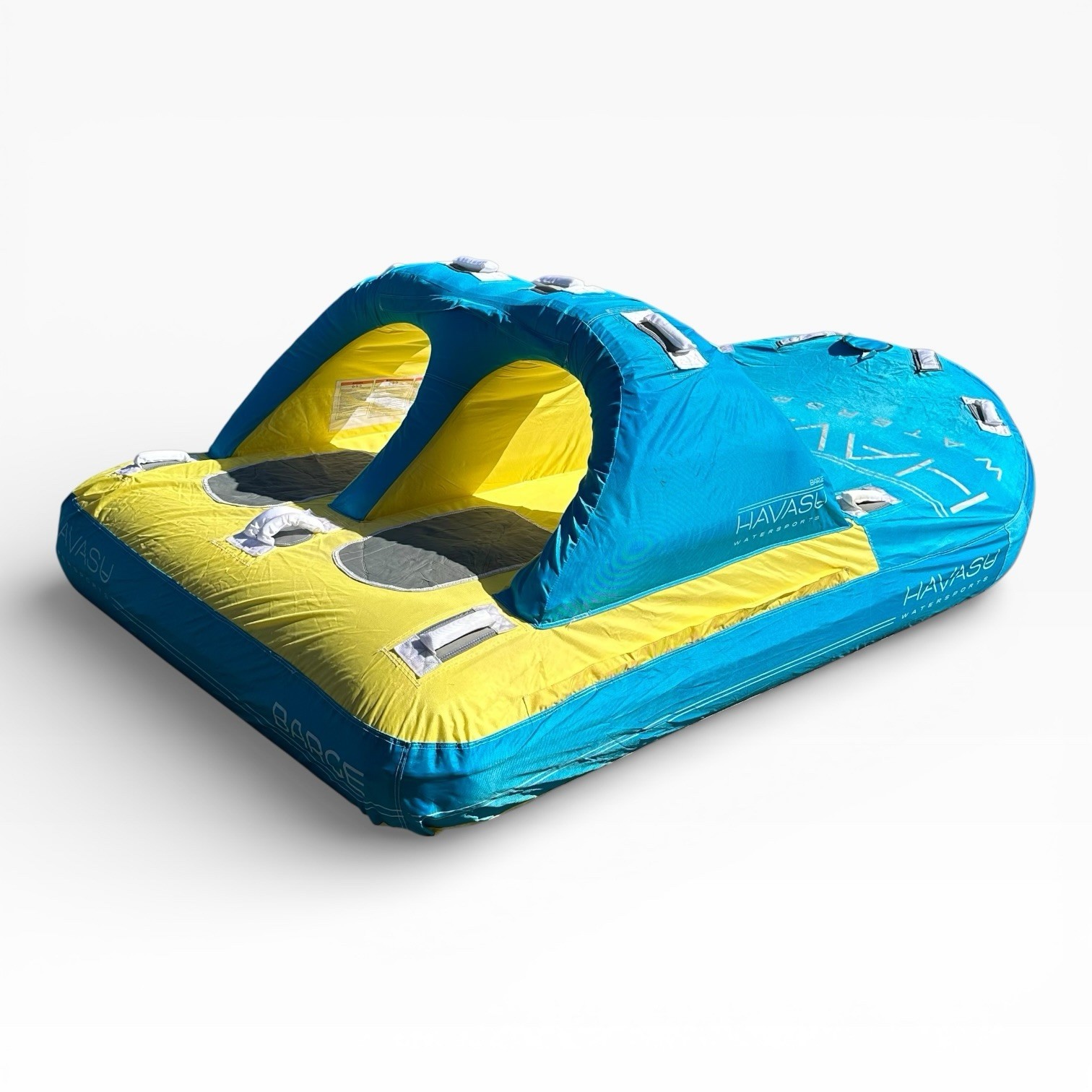 1-4 Person Towable Tube for Boat Jet Ski Inflatable Raft w/ Pump, Rope 510lb Cap