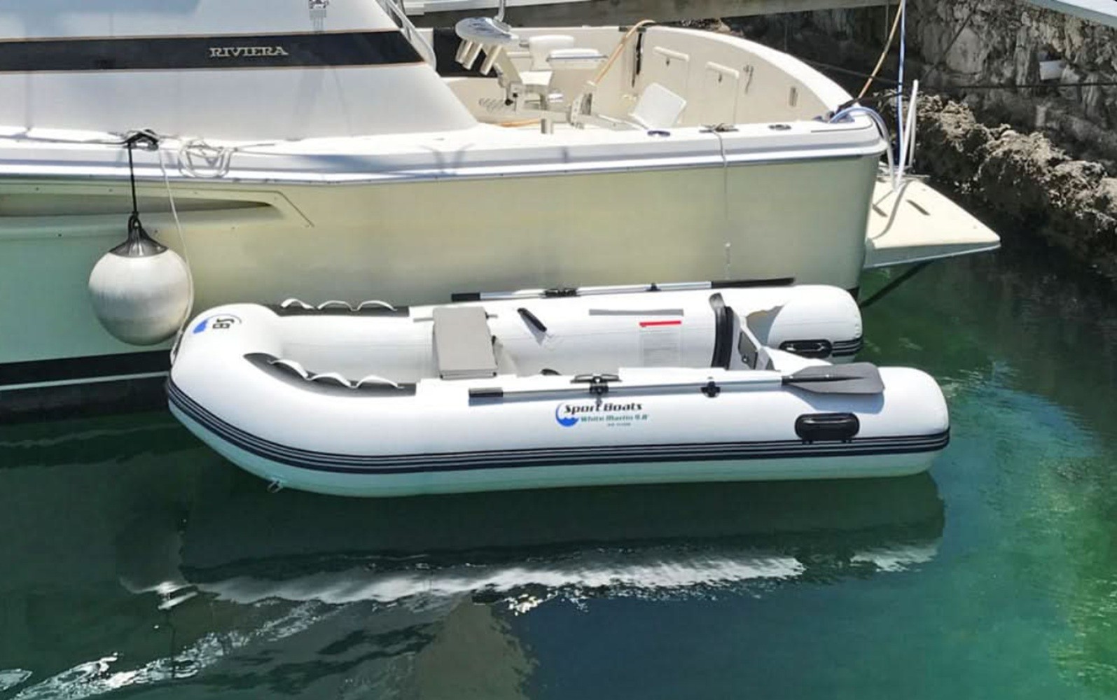 Island Hopper White Marlin 9.8′ Air Floor Inflatable Sport Boat