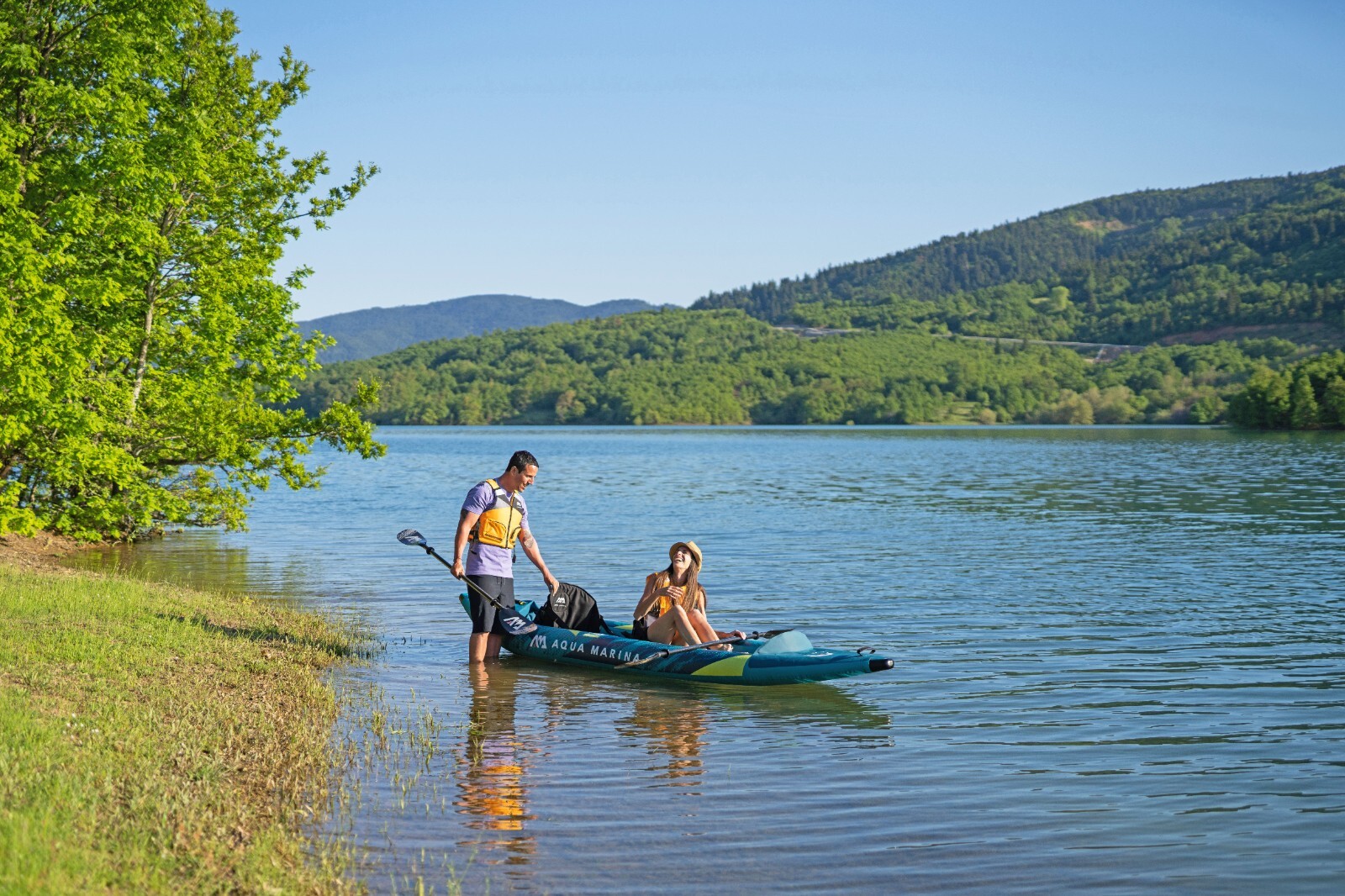 AQUA MARINA STEAM 412 INFLATABLE VERSATILE WHITEWATER KAYAK 2 PERSON 13’6″