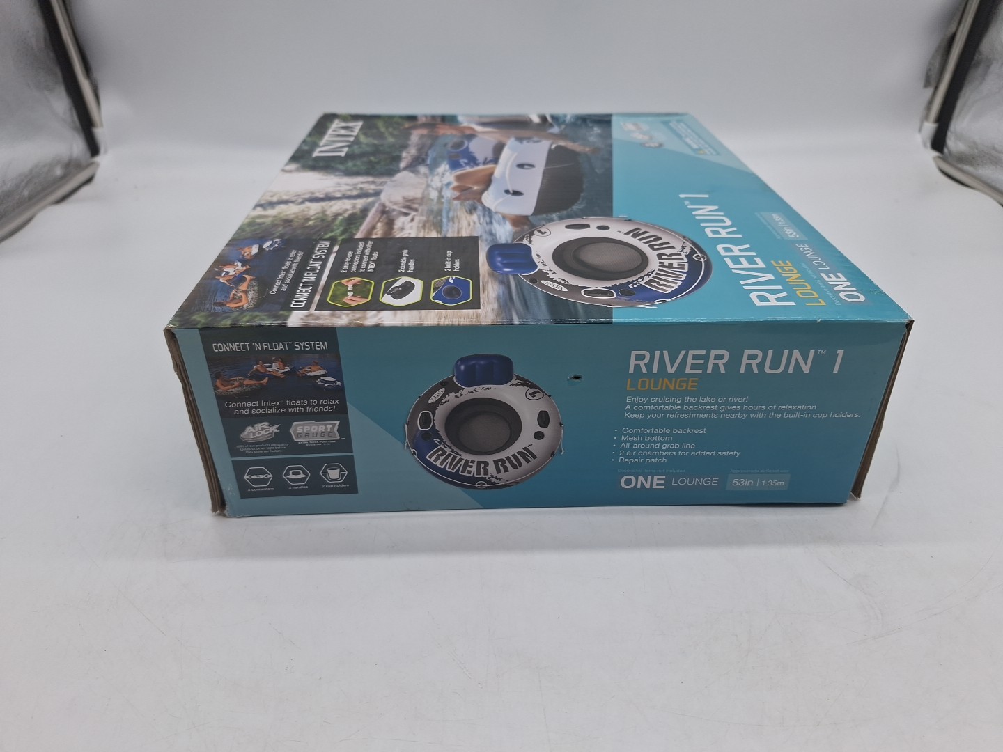 Intex River Run I Sport Lounge Inflatable Water Float 53 Diameter