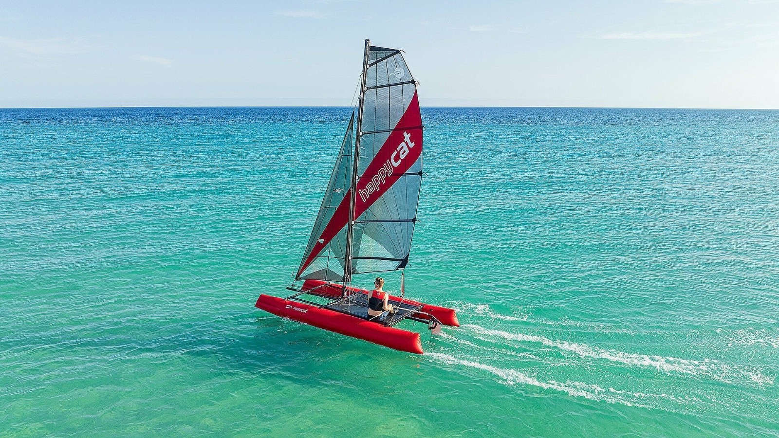 Happy Cat Evolution Catamaran Inflatable Grabner sailboat minicat hobie
