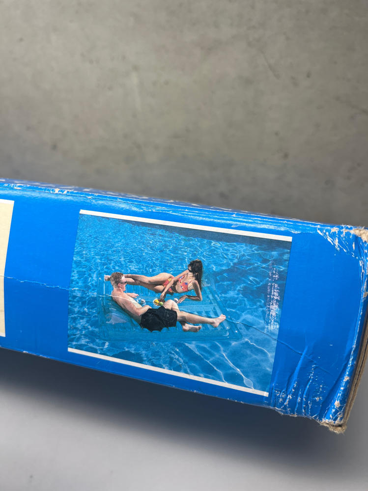 Rare Vintage SEVYLOR Pool Conversation Float Reversible Big 76″ x 64″