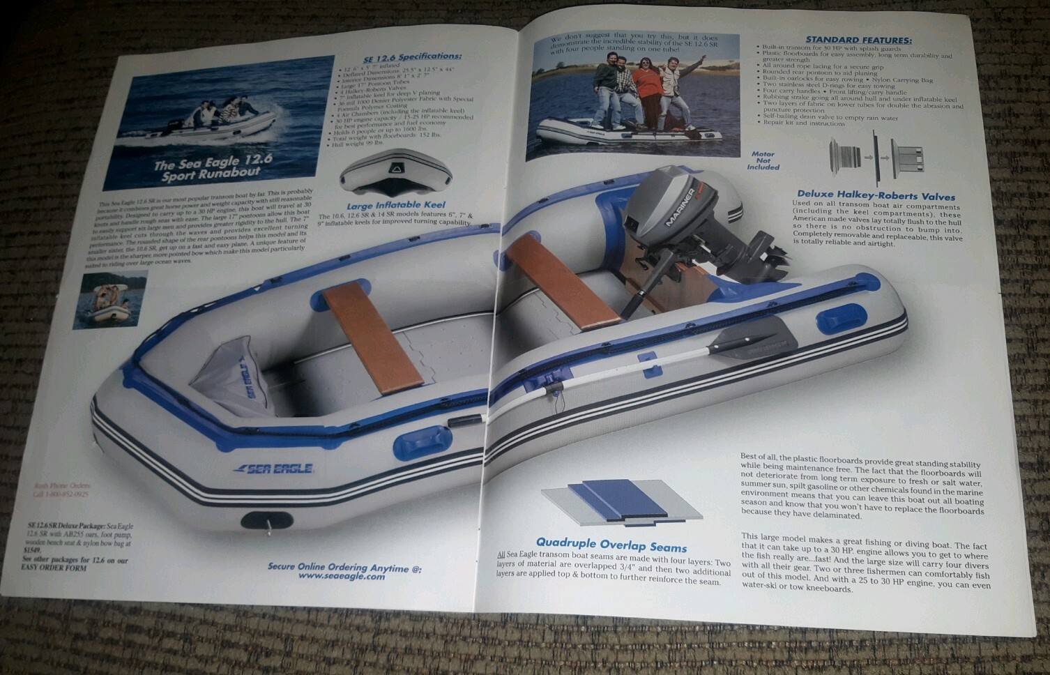 Sea Eagle 2000 CATALOG Inflatable Kayak boat Paddles Pump Accessories VINTAGE