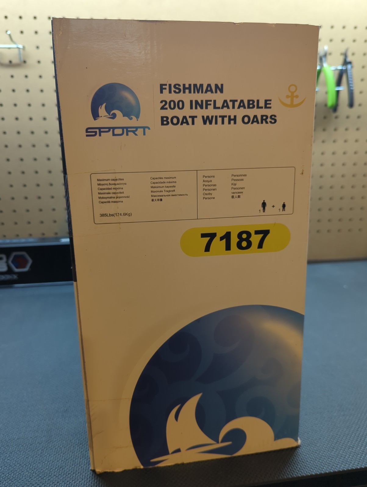 Fishman 200 Inflatable 2 Person Boat With Oars *BRAND NEW/SEALED In Box**