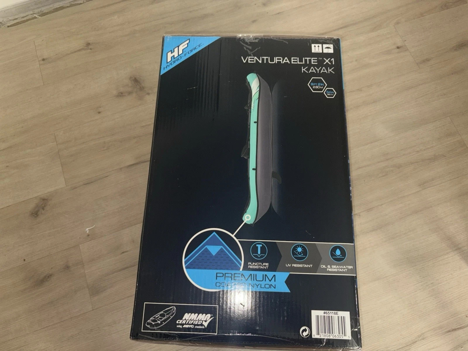 Hydro-Force Ventura Elite X1 Inflatable Kayak Set Teal/Gray w/ Paddle & Pump NIB