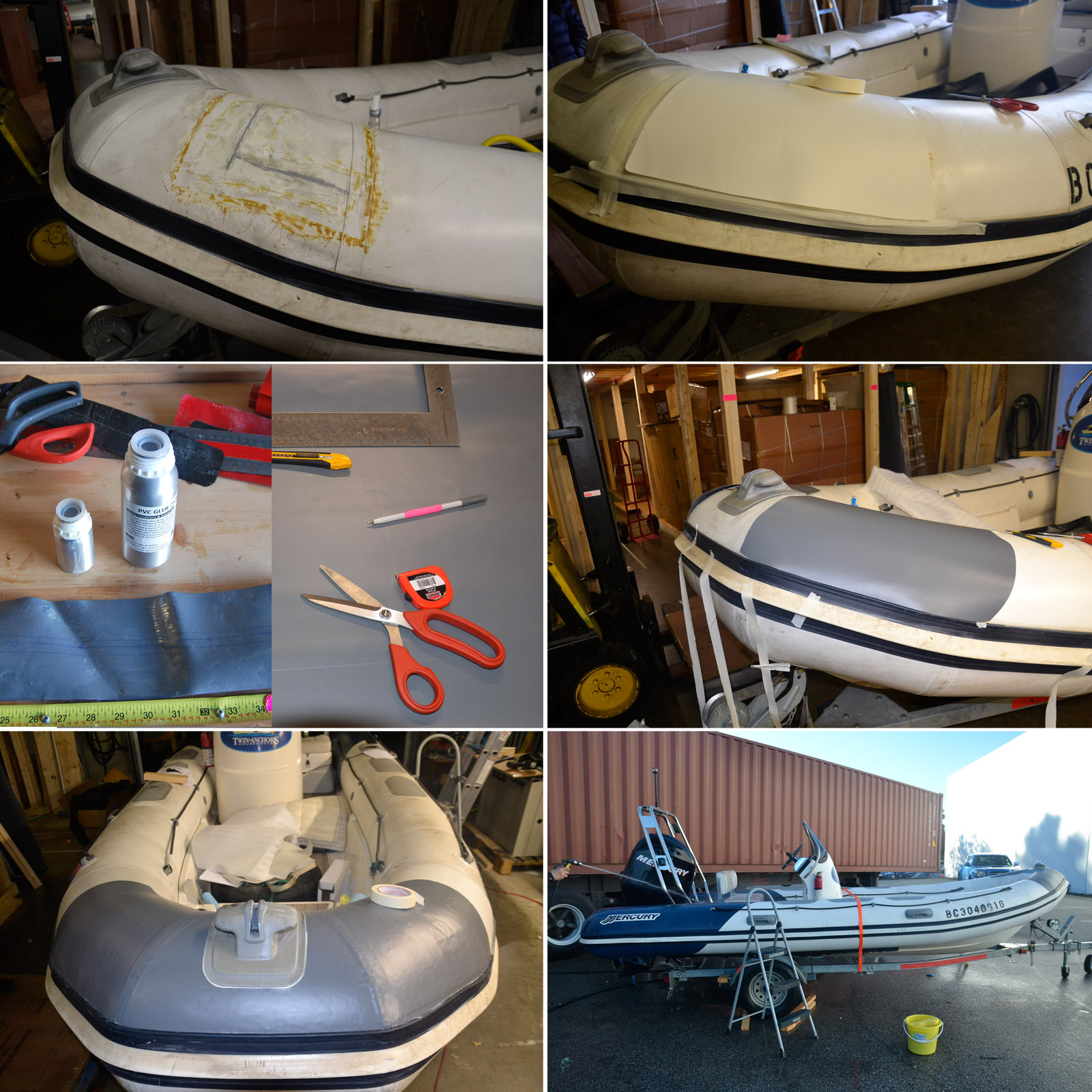Seamax Professional 2 Part Glue Repair Kit for PVC or Hypalon Inflatable Boats