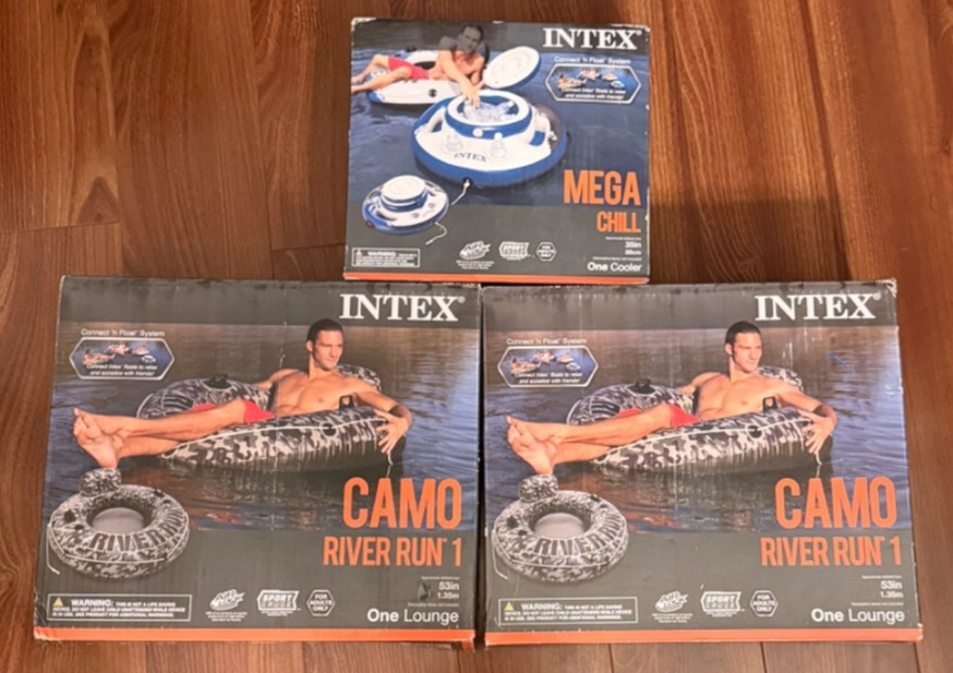 Intex Camo River Run 1 + Mega Chill Bundle 3 Pieces