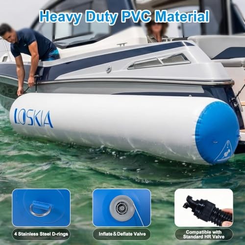 6FT/10FT Inflatable Boat Fenders for Docking, Large Boat Bumpers, Large Dock