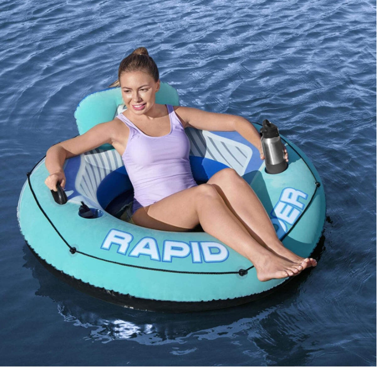 Bestway CoolerZ Comfort Plush Rapid Rider Inflatable River Lake Pool Tube Float