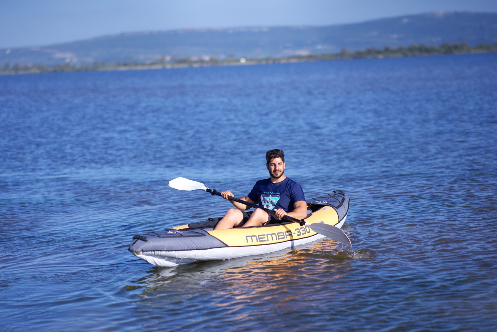 Aqua Marina 10’10» Memba-330 Recreational Inflatable Kayak, 1-person, w/ paddles