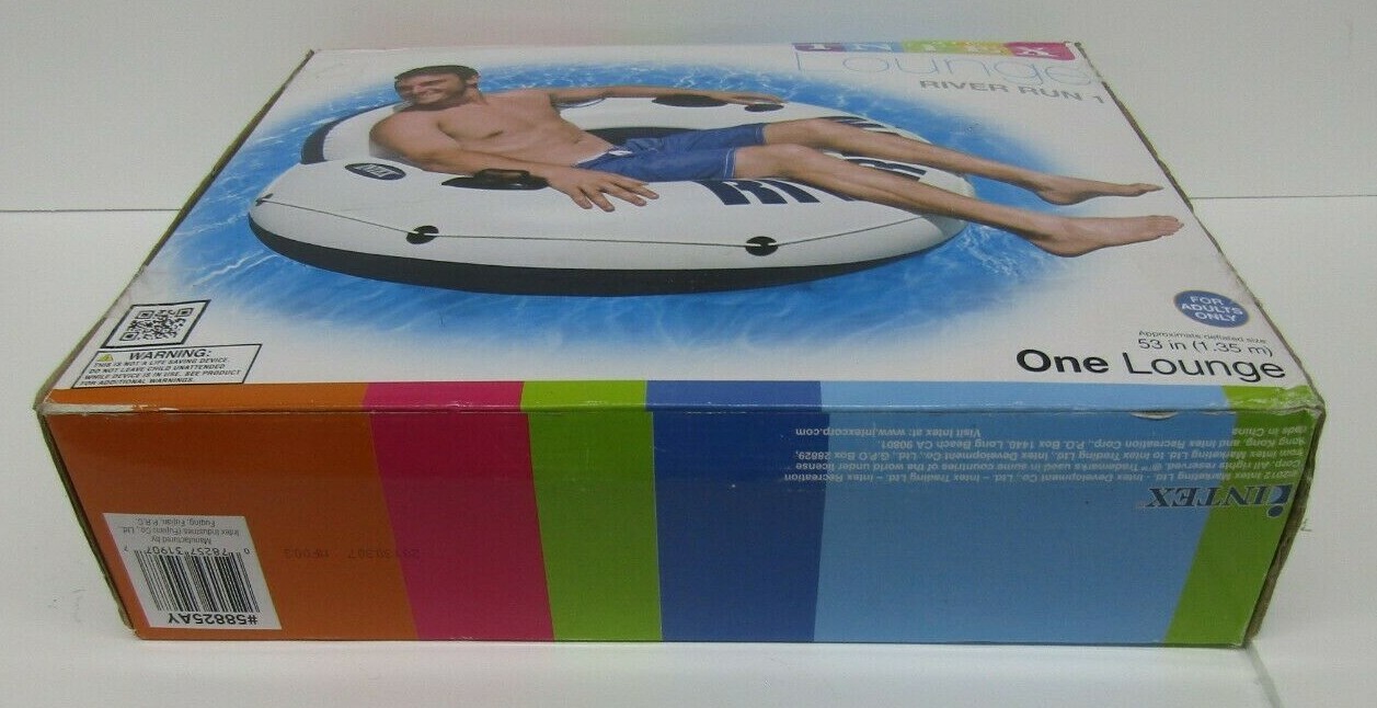 Intex River Run 1 Lounge Inflatable Float Water Tube Raft Lake Pool