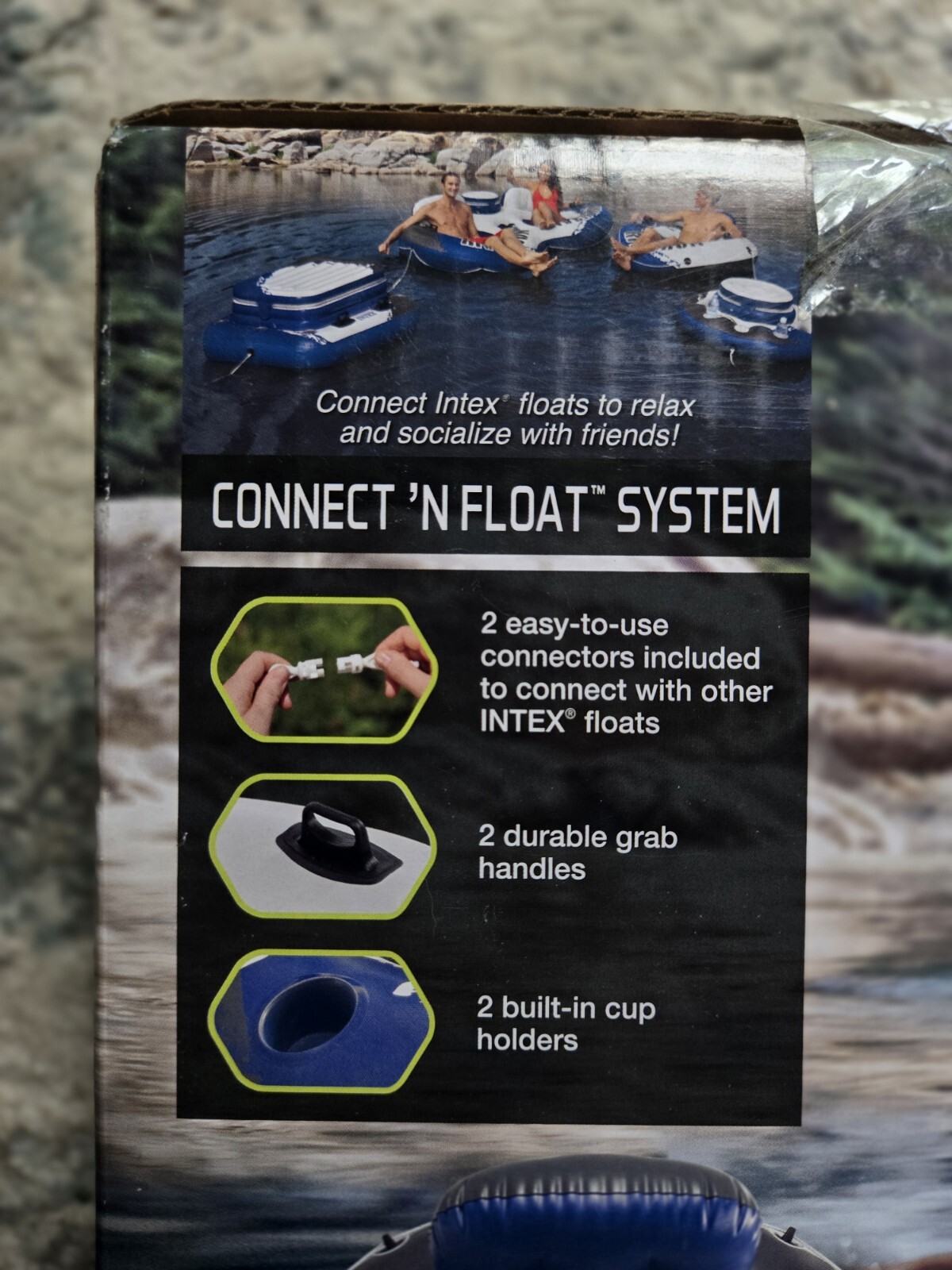Intex River Run Lounge Tube 53″ Inflatable Water Float Backrest/Mesh Bottom NEW