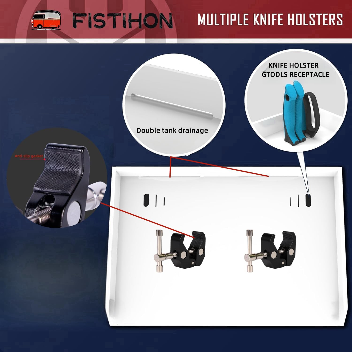 Fistihon Pontoon Boat Fillet Table Boat Cutting Board Bait Table Perfect Fish