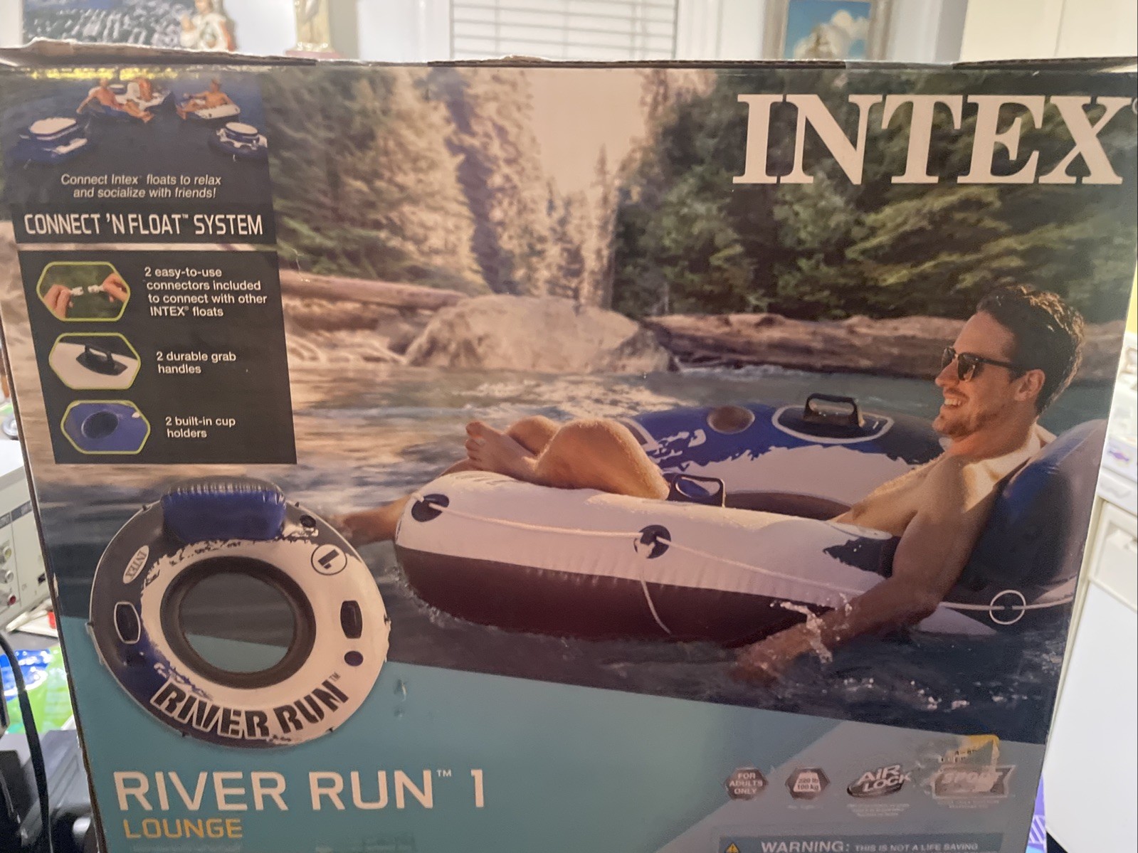 Intex River Run I Sport Lounge Inflatable Water Float 53 Diameter Brand New