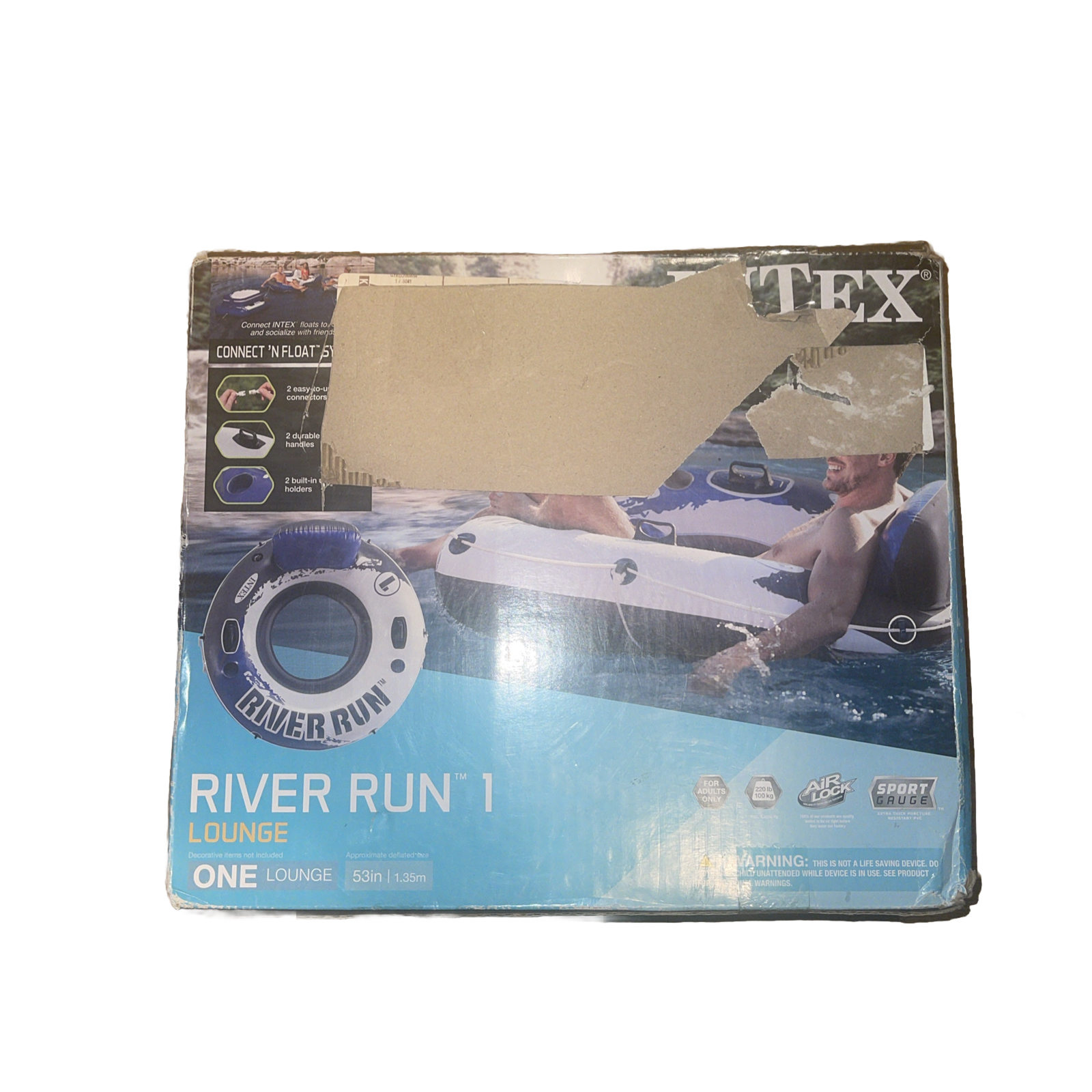 Intex River Run I Sport Lounge 53 inch Inflatable Water Float