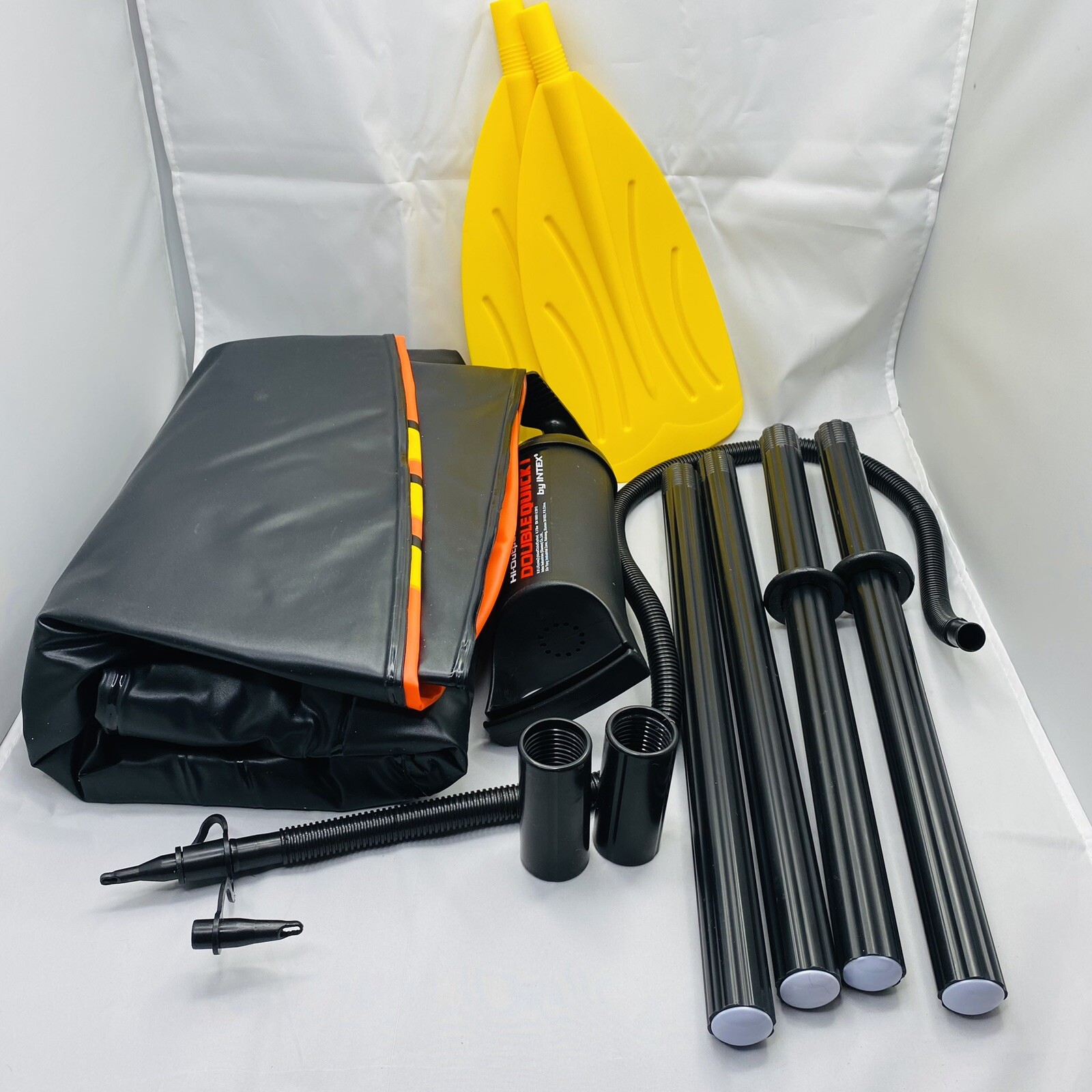 Intex Explorer 300 Inflatable Boat 3 Person Set with French Oars and Air Pump