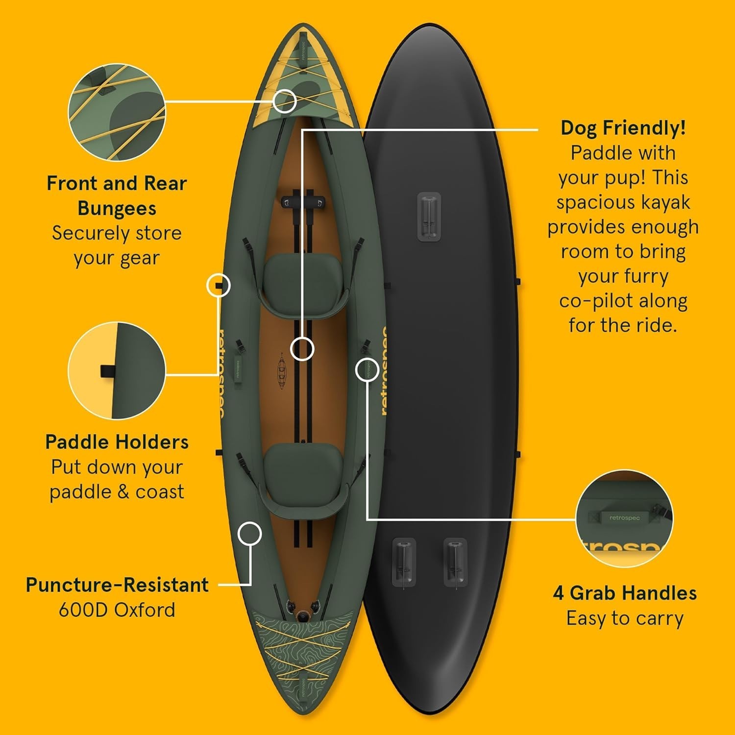 Inflatable Kayak 150In 39In Lightweight Pvc 2 Person Paddles Pump
