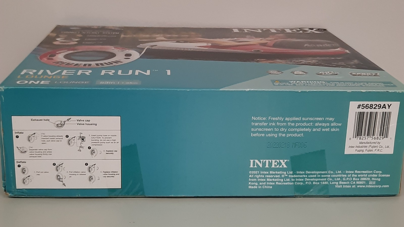 Intex River Run 1 Lounge Connect ‘N Float System Pink & White #56829AY – 53″