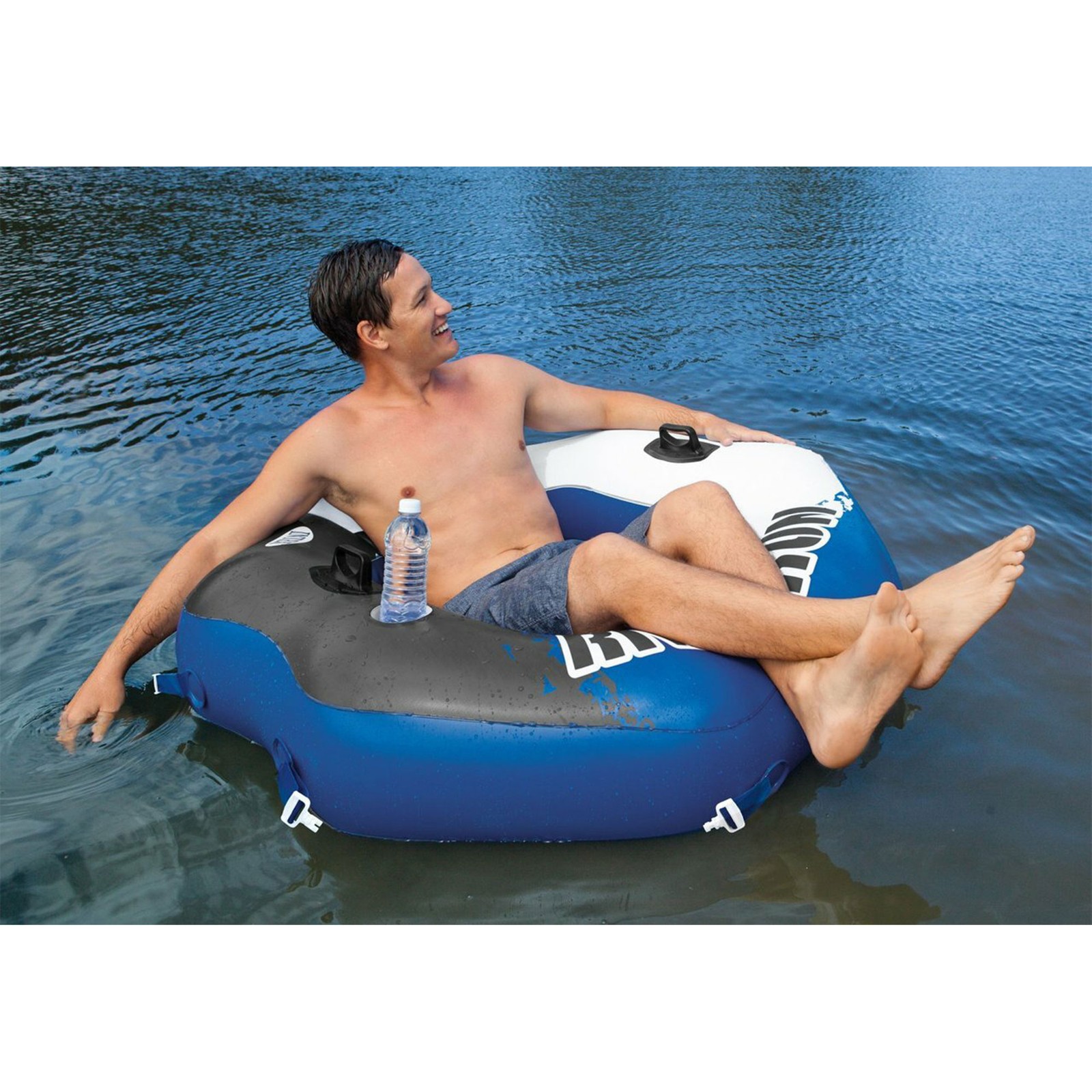 Intex 58854EP River Run Connect Lounge Inflatable Floating Water Tube (3 Pack)