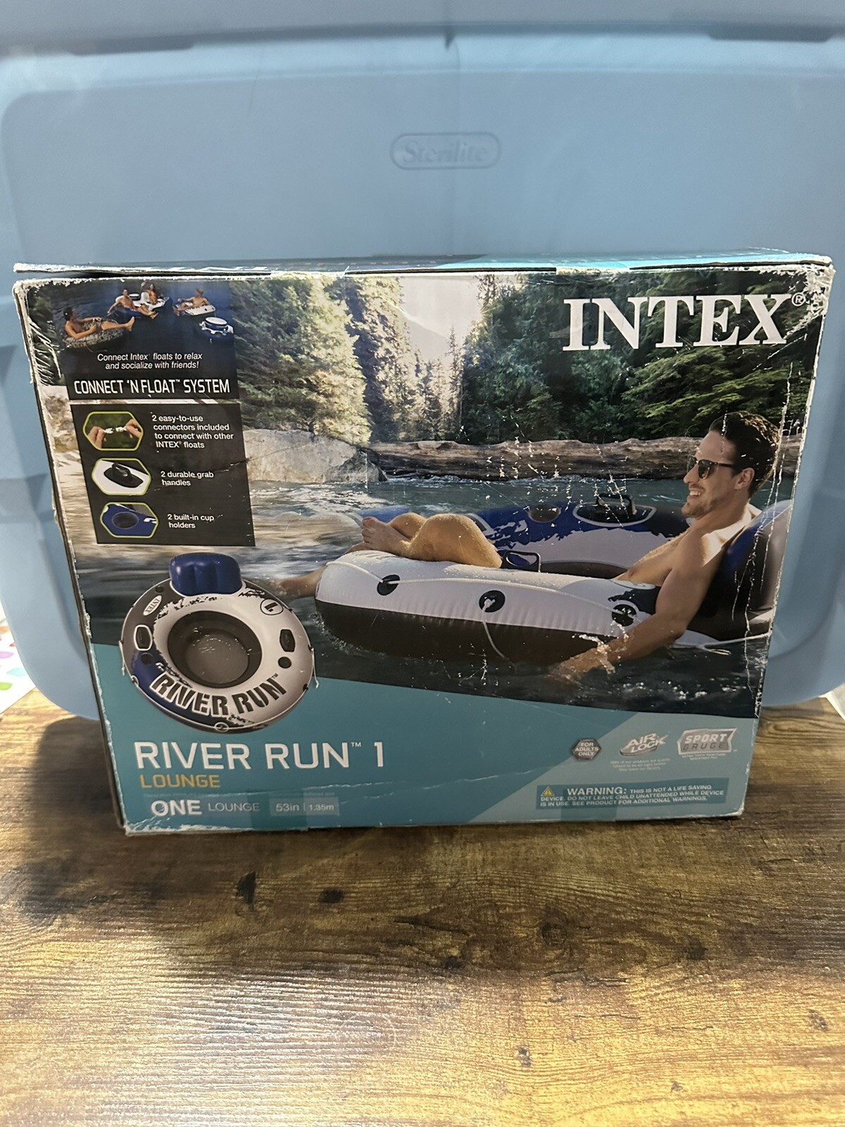 Intex River Run I Sport Lounge 53 inch Inflatable Water Float