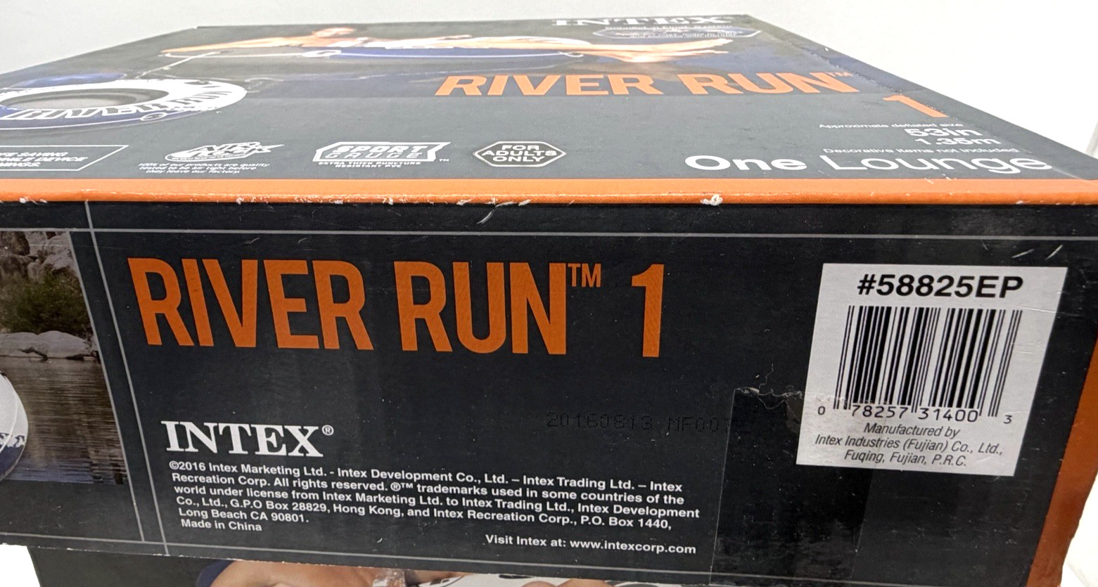 2-pack Intex River Run I Sport Lounge 53 inch Inflatable Water Float Pool River