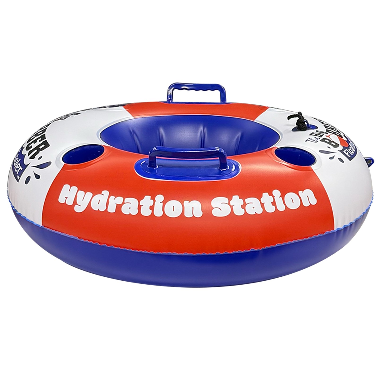AccuSharp Hydration Station Inflatable Cooler Float, 26.75″, Red, White, Blue