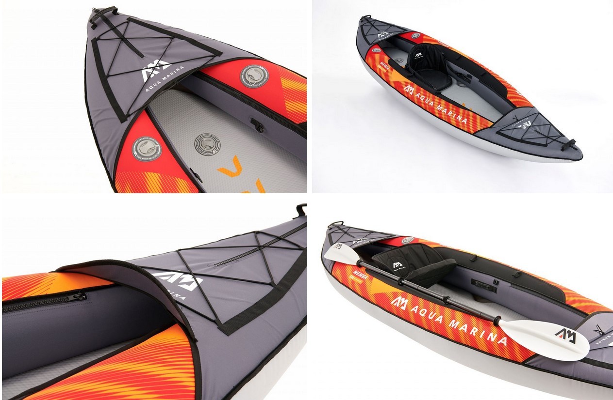 Aqua Marina 12’10» Memba-390 Touring Inflatable Kayak, 2-person, w/ paddles