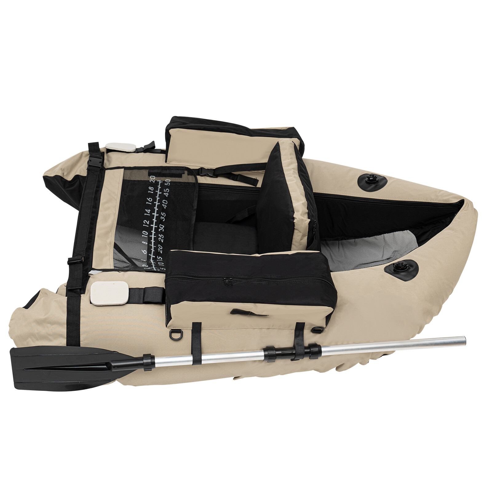 Portable Inflatable Boat Fishing Dinghy Boat Sport Backrest Adjustable 130kg