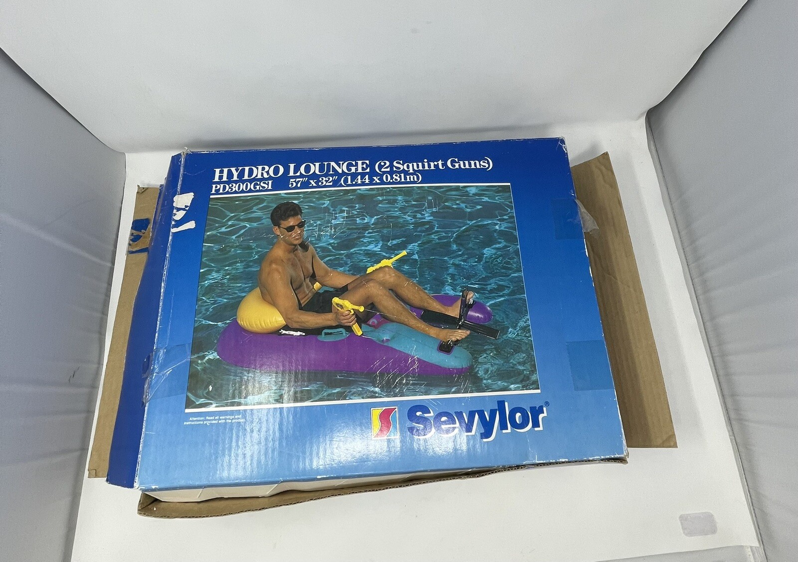 Vintage Sevylor Hydro Lounge (1 Squirt Gun) PD300GSI 57”x32”, Inflatable, ECU!