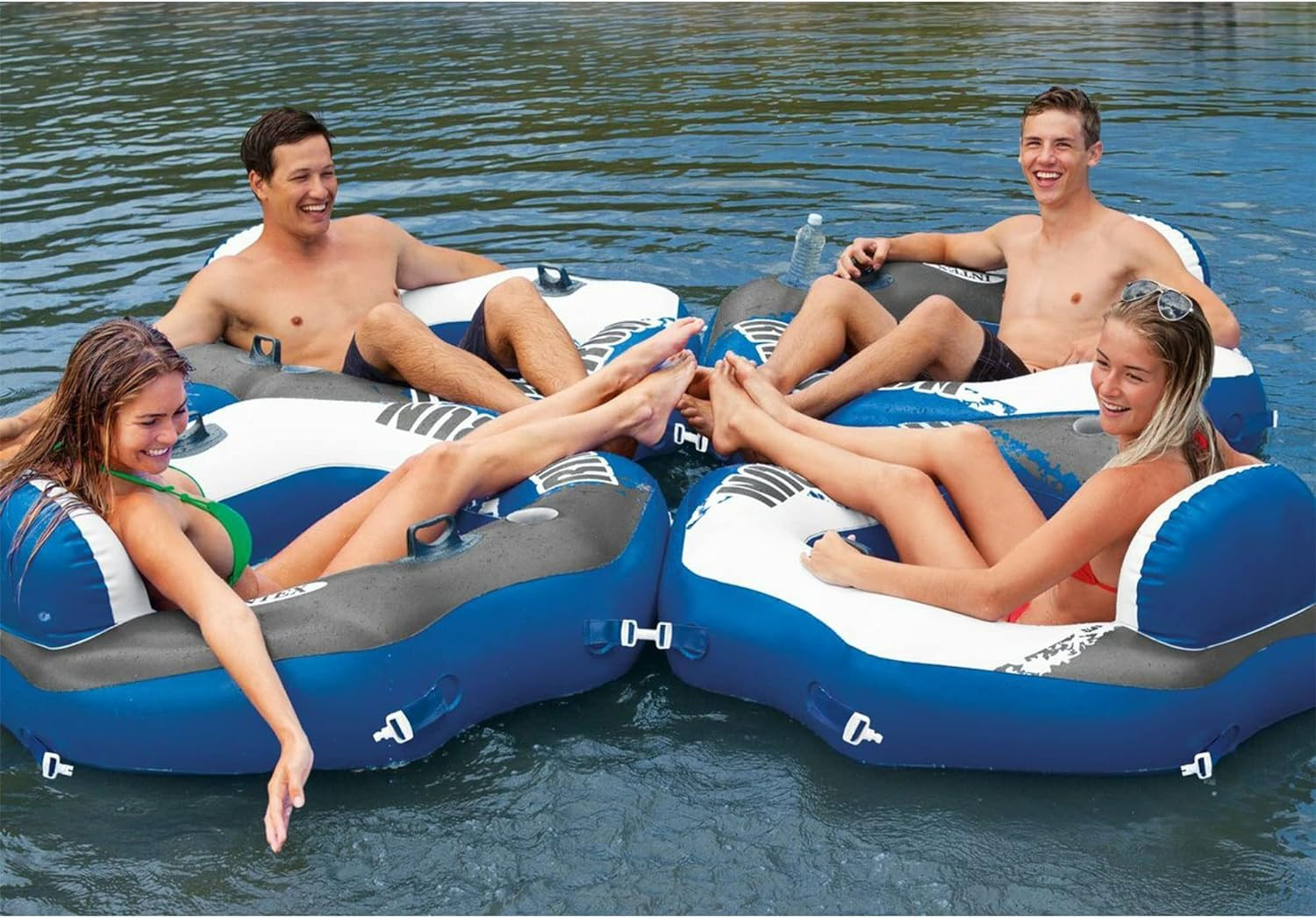 INTEX 58854EP River Run Connect Inflatable Floating Lounge: Comfortable Backrest