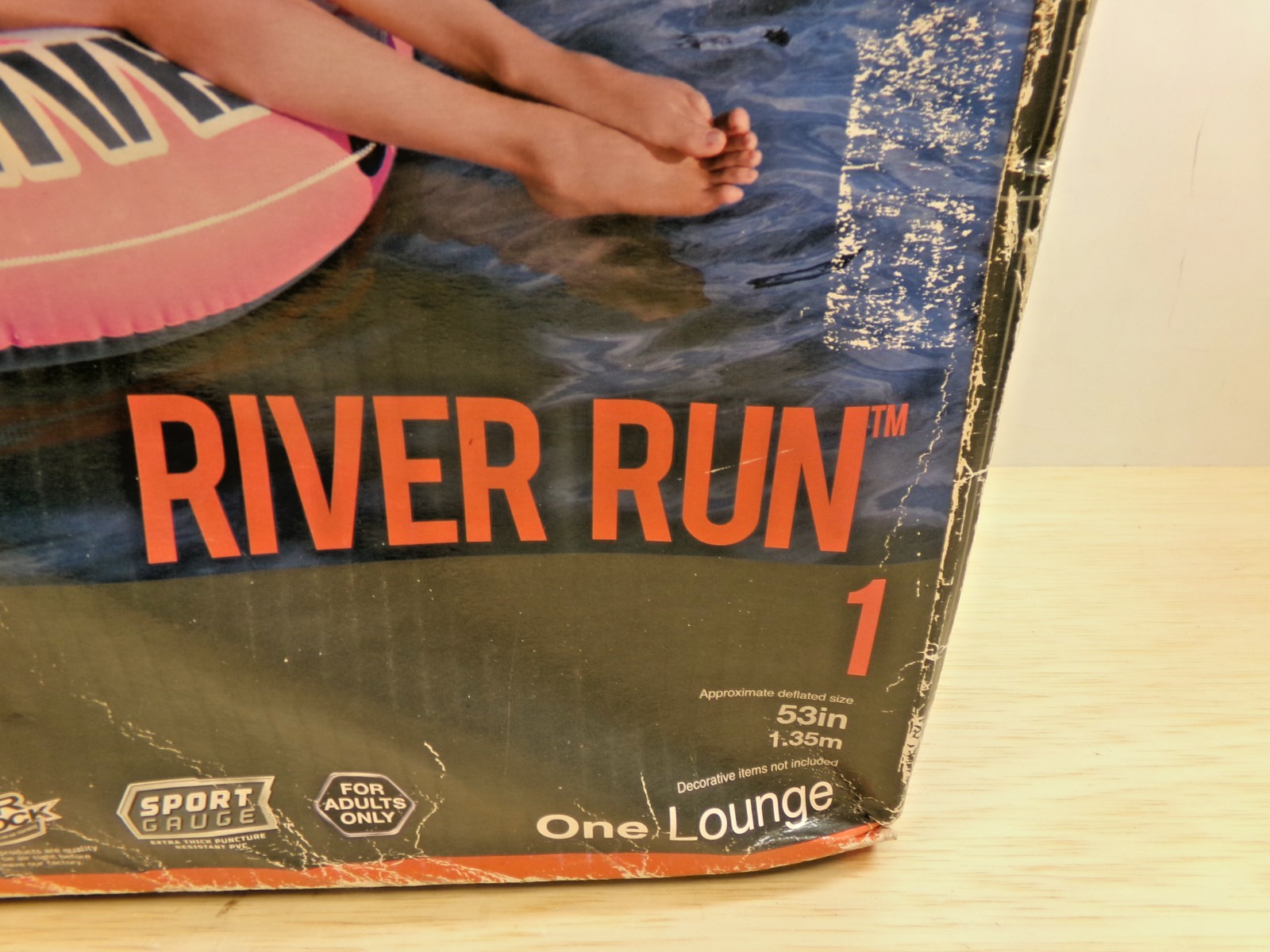 Intex River Run I 53 inch Diameter Inflatable Sport Lounge Water Float