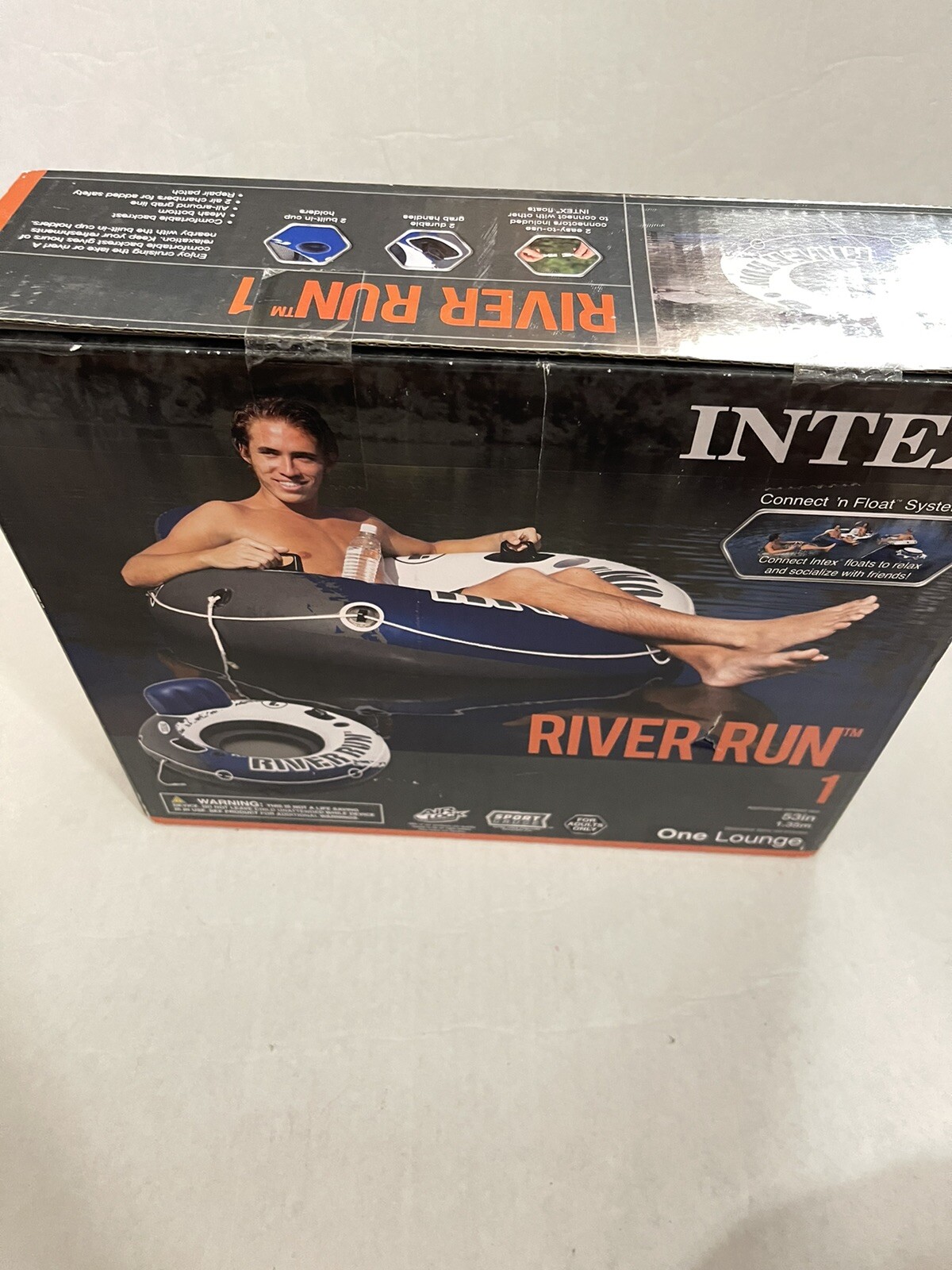 Intex River Run I Sport Lounge 53 inch Inflatable Water Float – Open Box