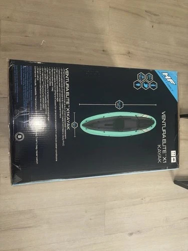 Hydro-Force Ventura Elite X1 Inflatable Kayak Set Teal/Gray w/ Paddle & Pump NIB