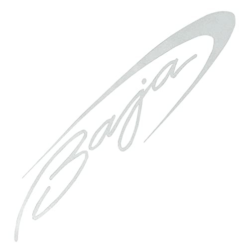 2pcs Vinyl Baja Boats Hull Stickers Replacement for Boat Outboard Motor White