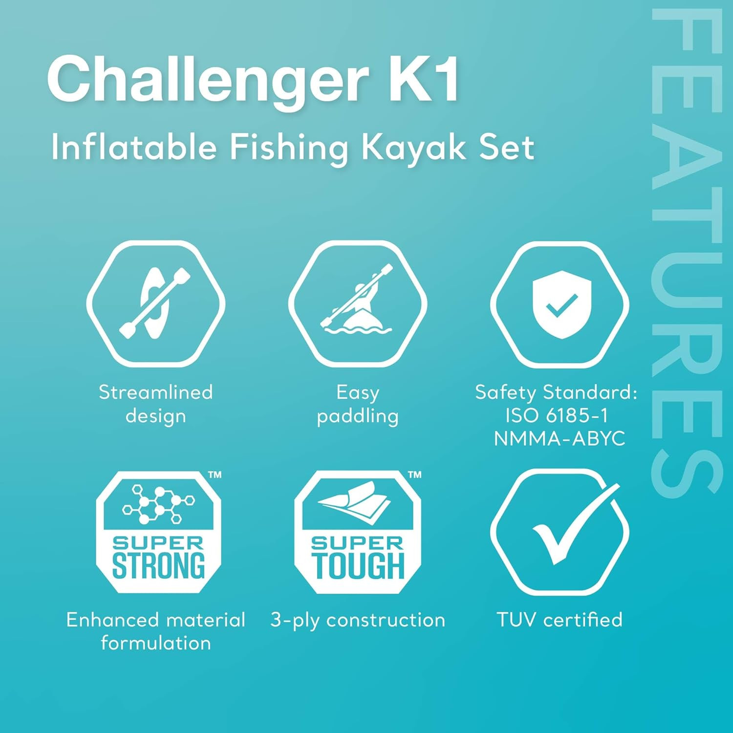 INFLATABLE KAYAKS 1-2 Persons with Paddles and High-Output Pump