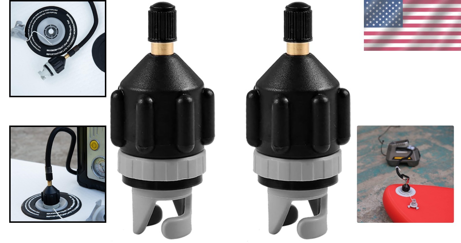 Effortless Inflation Adapter for Inflatable Boards & Boats – 10L/min Flow