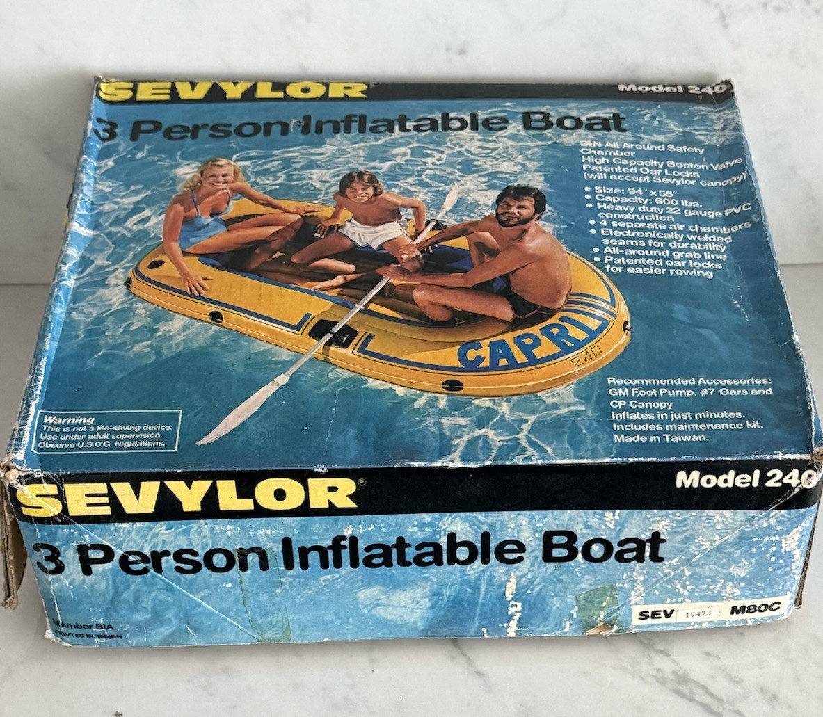 Sevylor P240 3-person Inflatable Boat 600 LBS Max