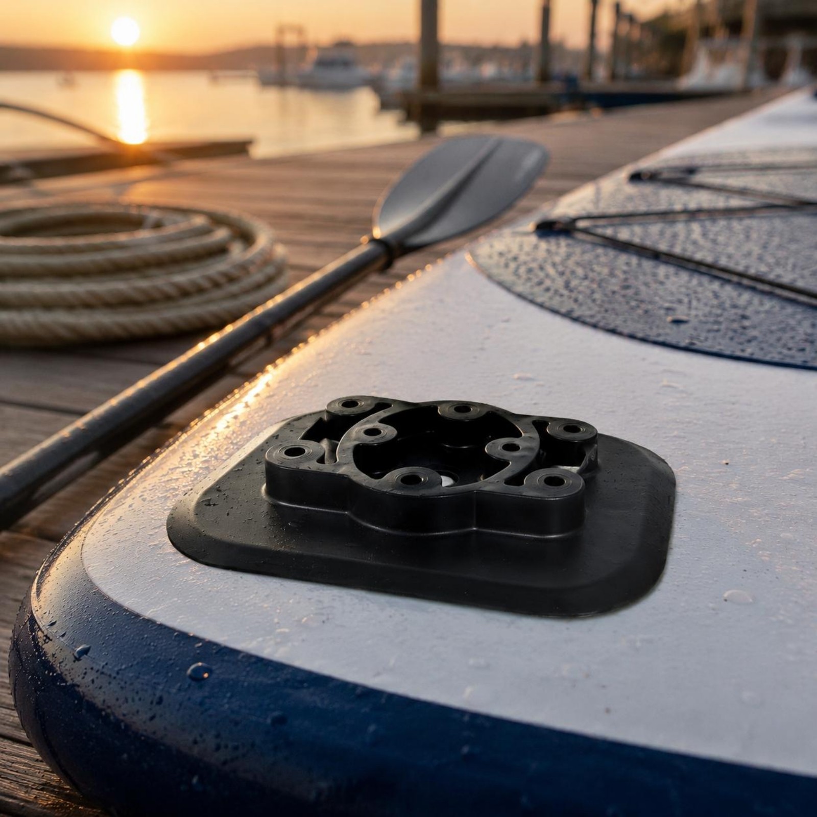 Inflatable Boat Fishing Rod Base Multi-Hole Design Paddle Board Rod Mount Base