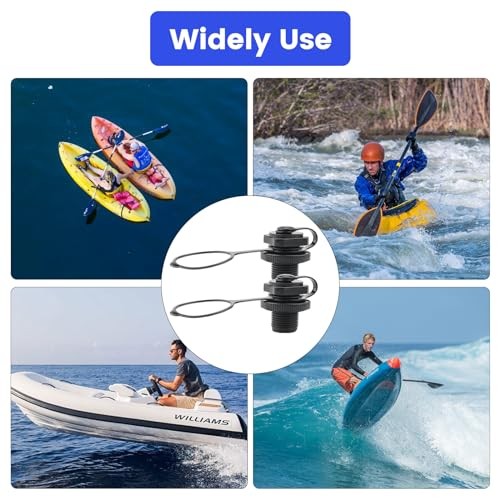 Inflatable Boat Air Valve,2PCS Inflatable Boat Replacement Caps Boat Spiral