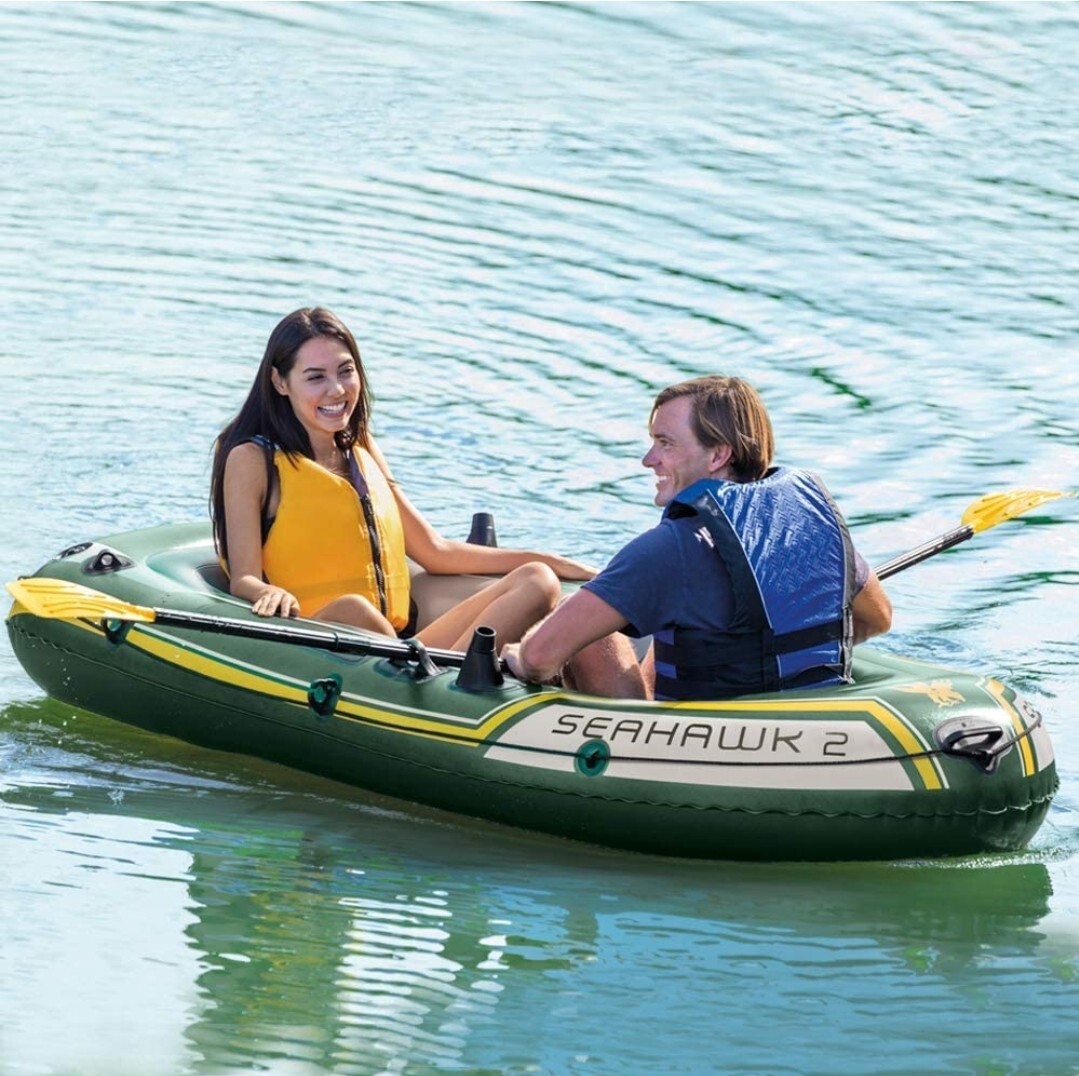 Intex Seahawk 2 Two-Person Inflatable Boat, 93 In. X 45 In. X 16 In.
