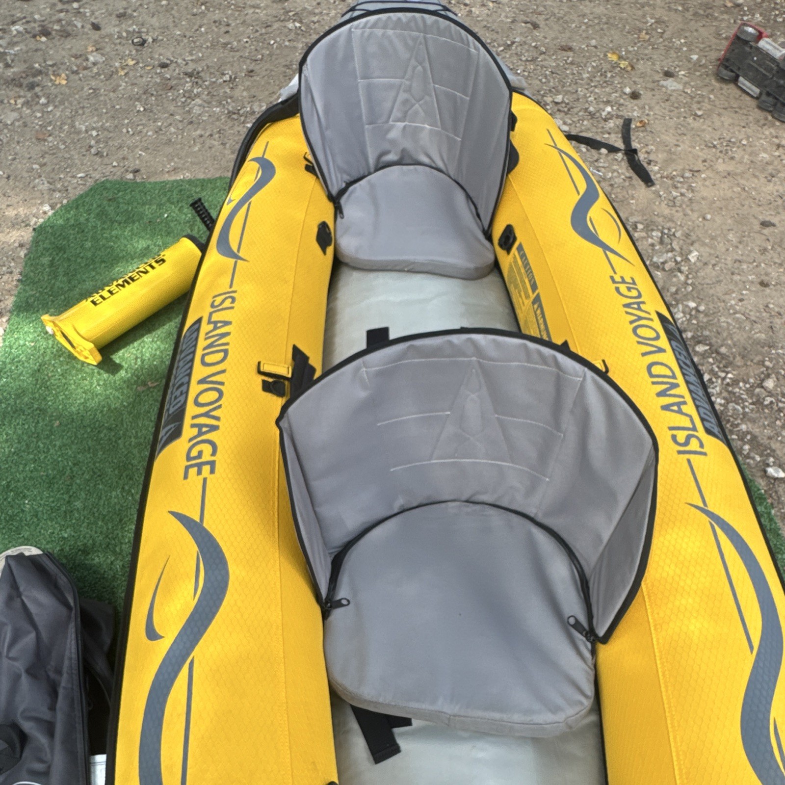 Advanced Elements Island Voyage 2 Inflatable Kayak Yellow/Gray AE3032-Y