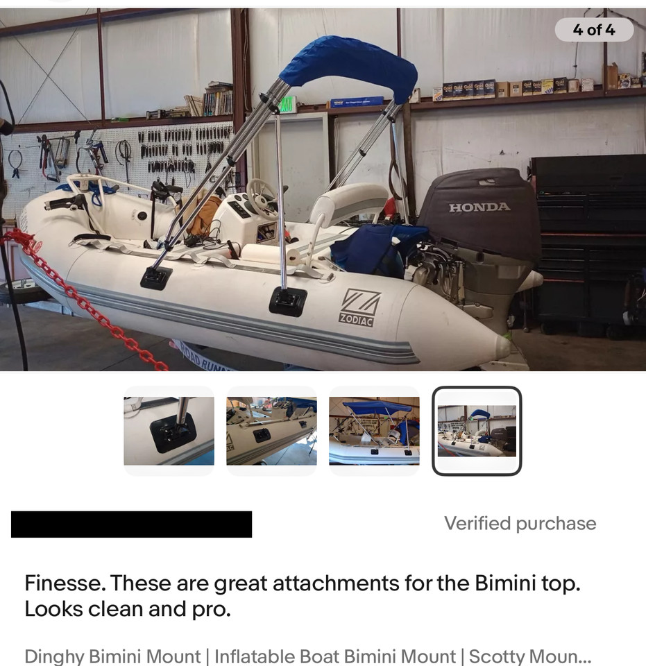 Inflatable Boat Bimini Mounts/Shade Mounting Hardware/Inflatable Dinghy Bracket