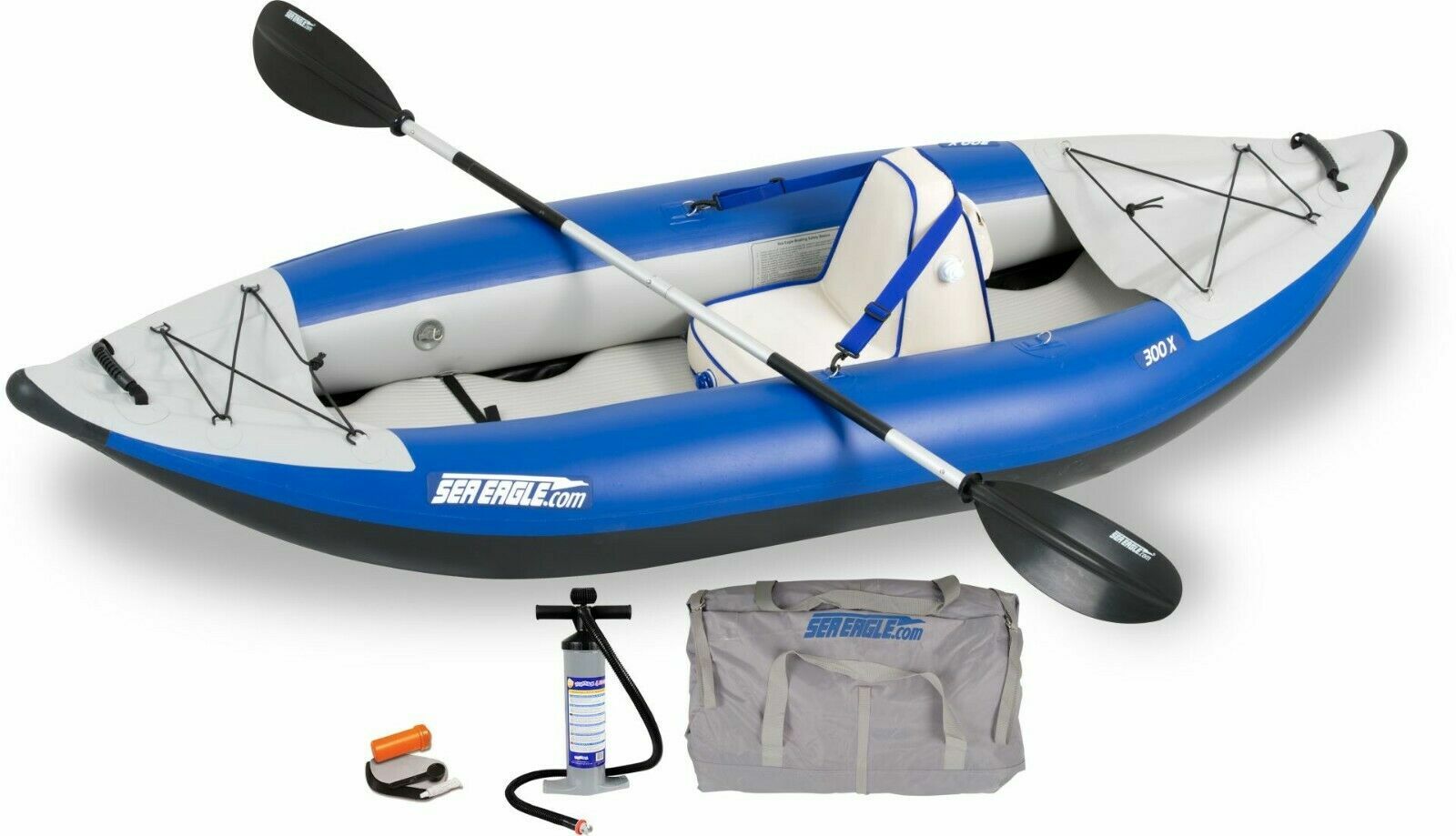 Sea Eagle 300X Deluxe Package Explorer Kayak Most Rugged 1-person Kayak! New!