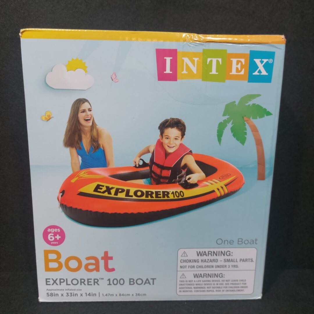Intex 58″ x 33″ Explorer 100 Inflatable Swimming Pool Boat Raft Float