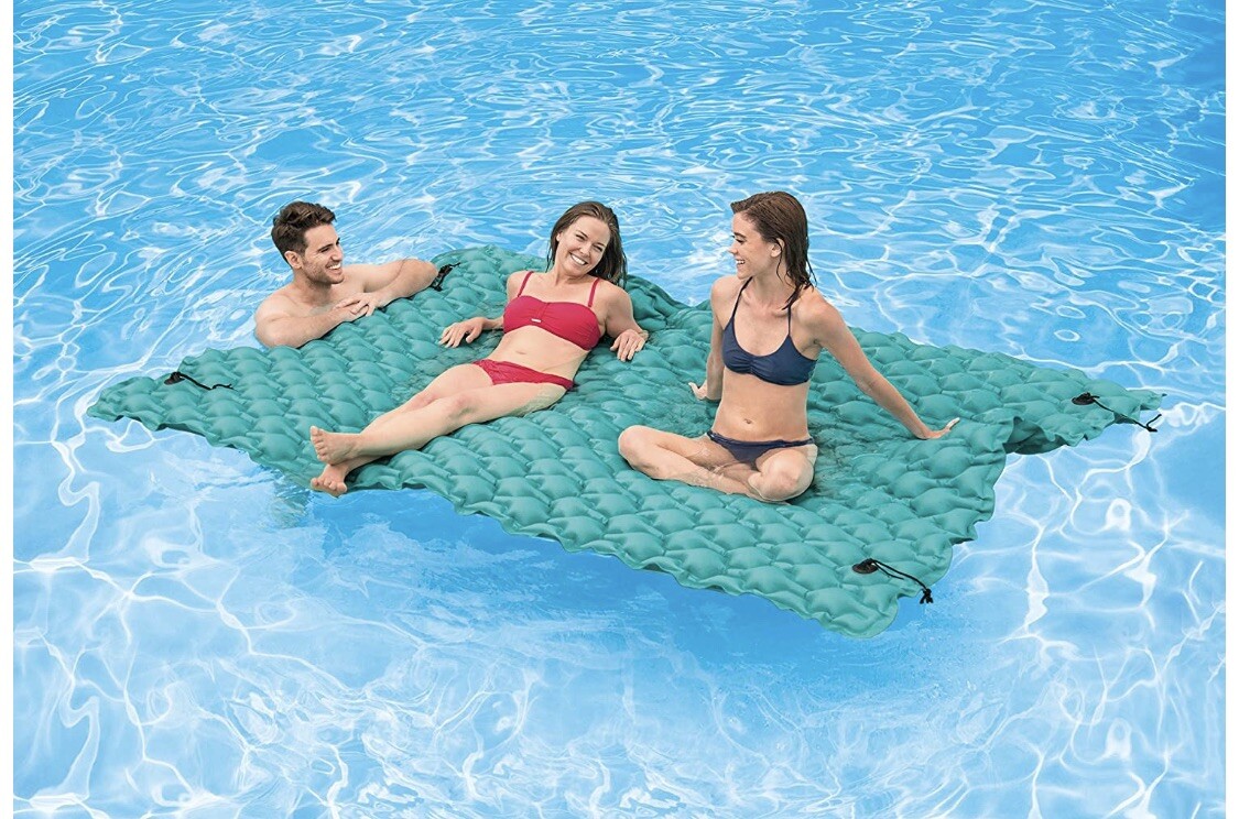 Intex Giant Inflatable Floating High quality Mat 114″ X 84″ Optimal Comfort Soft