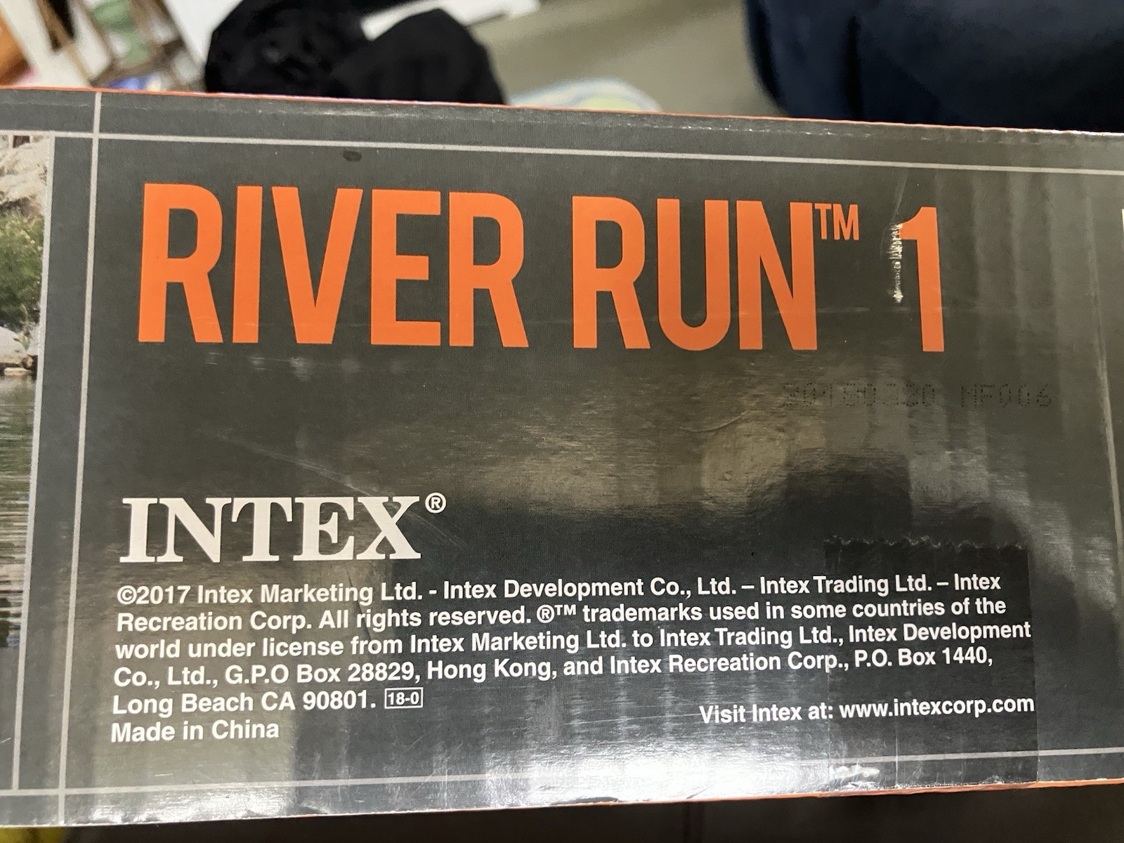 Intex River RunOne Lounge W/Back Support,Tube Float 53” Red & Gray Unopened Box