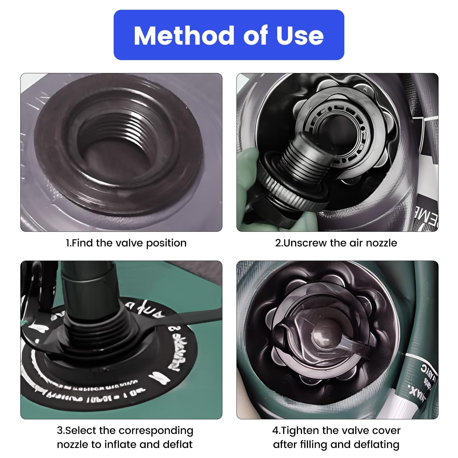 Xximuim Inflatable Boat Air Valve,2PCS Replacement 24mm, 24mm